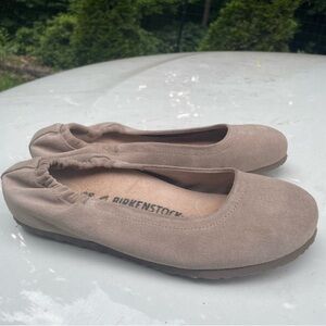 Birkenstock Celina Taupe Suede Flats Size 39